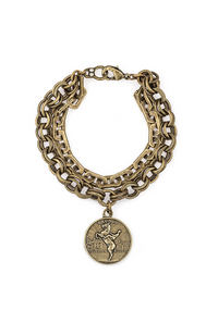 Double Strand Bracelet Saumur Medallion