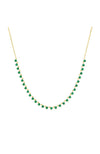 Colored Multi Stone Necklace Gold