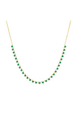 Colored Multi Stone Necklace Gold