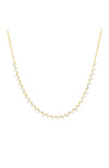Colored Multi Stone Necklace Gold