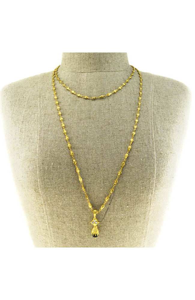 Pronged Onyx Censer Lariat