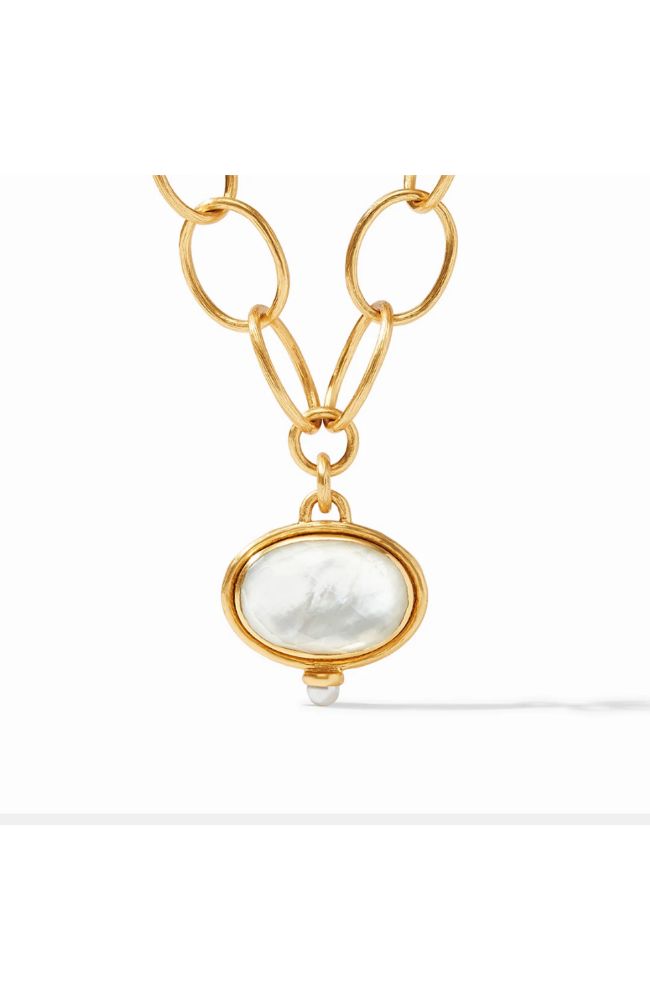 Simone Stmt Necklace Iridescent Clear