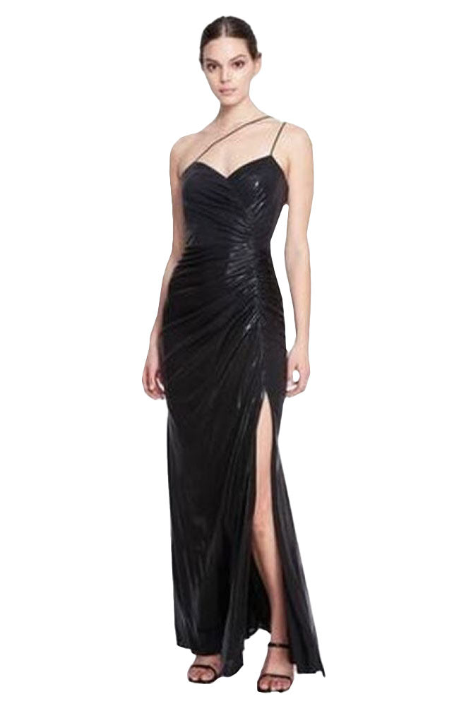 Ruched Asymetrical Gown