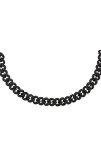 Pave Chain Link Choker Onyx