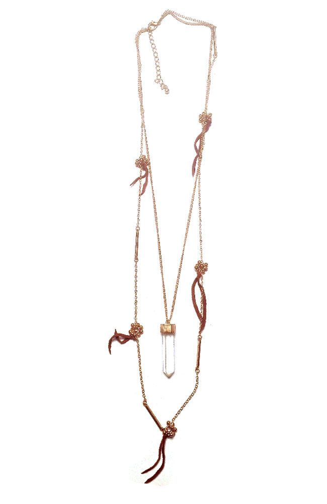 Double Strand Multi Tassel Necklace
