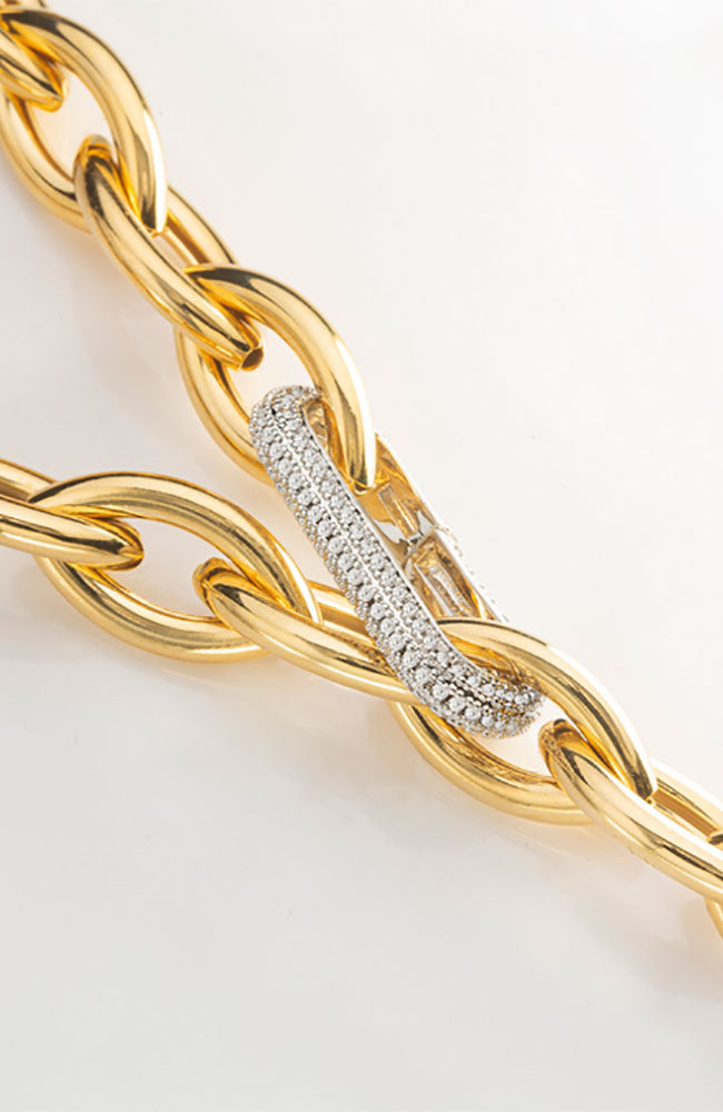 Gold & Small Marquis Necklace