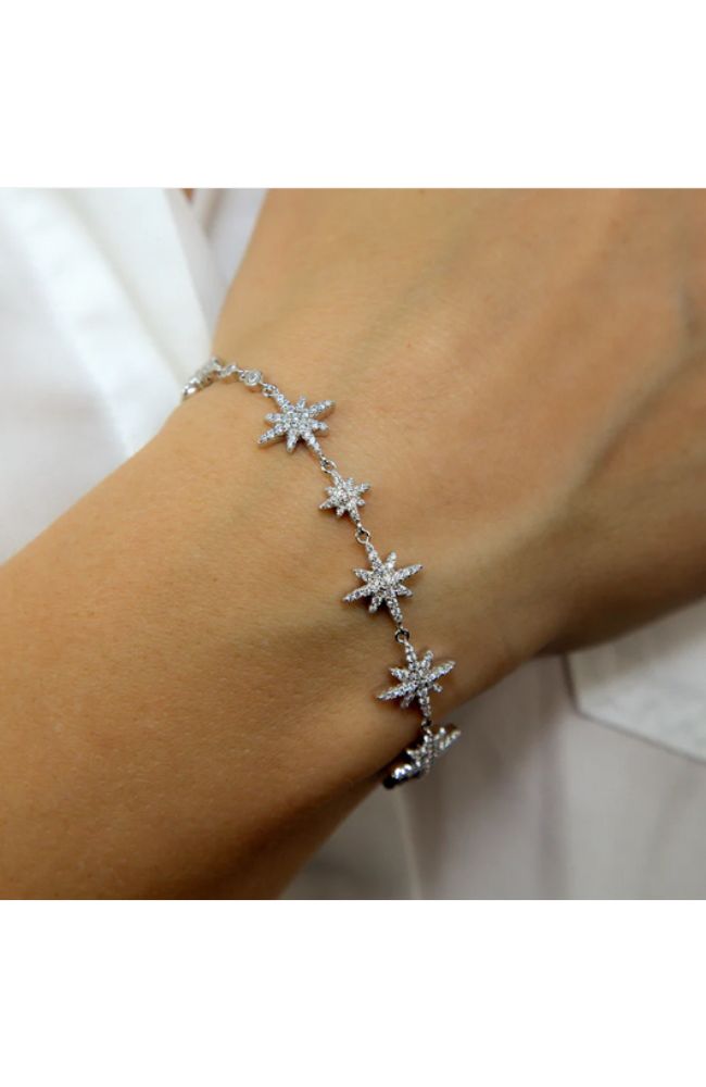 Olivia 10 Stars Bolo Bracelet Platinum