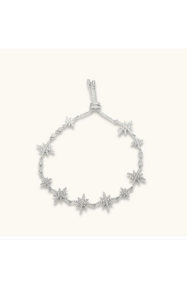 Olivia 10 Stars Bolo Bracelet Platinum