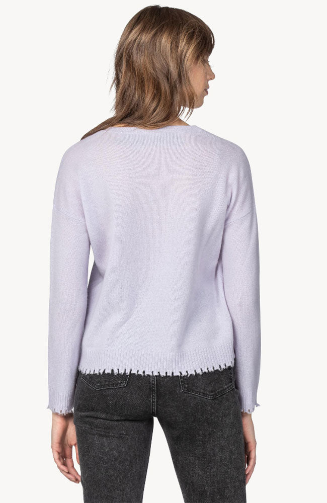 Distressed V Neck Sweater