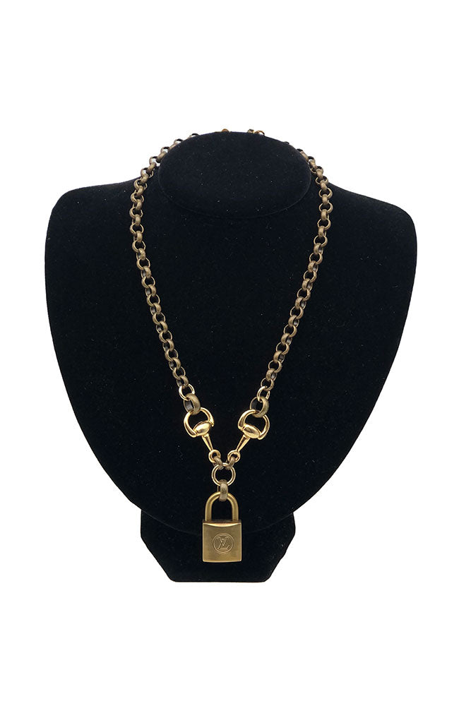 Miya Lock Necklace Bronze