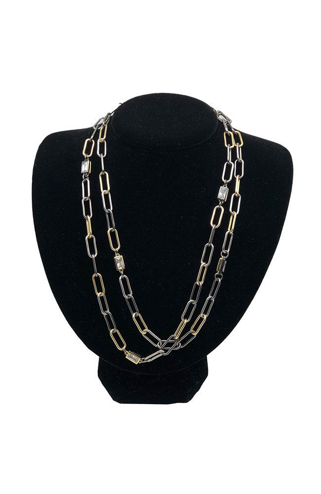 Triton Layer Necklace Mixed Metal