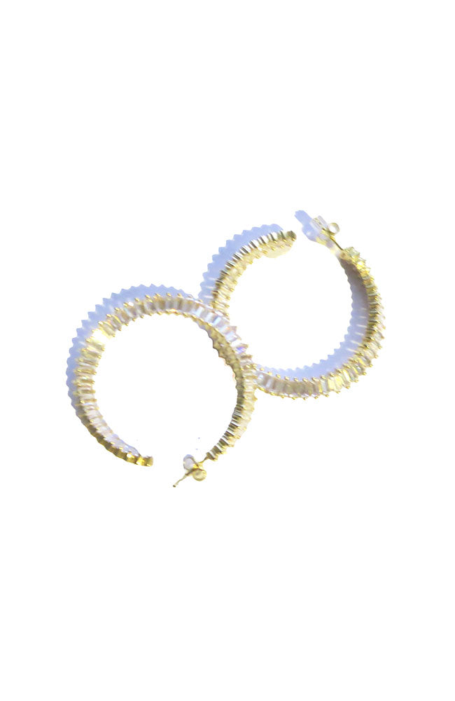 Gold Baguette Hoop