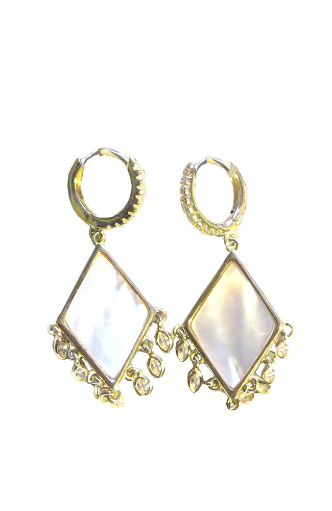 Small Pave Hoop Mop Drops
