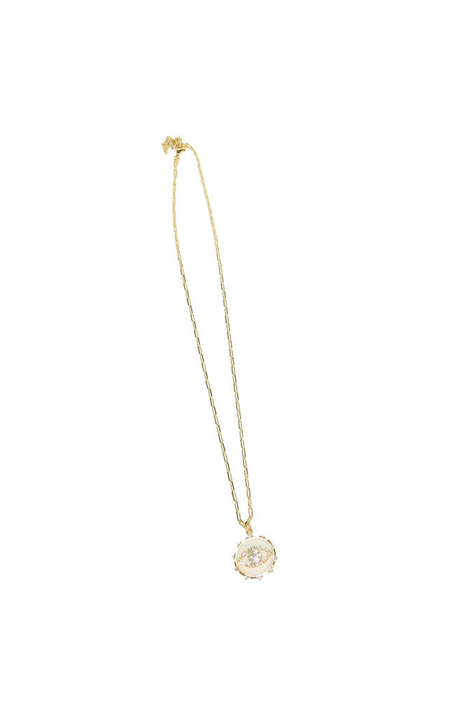 Gold Chain Gold Pave EE Circle