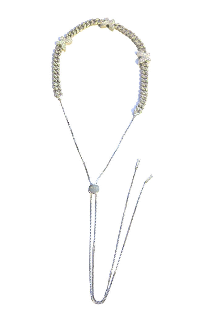 Silver Chain Butterfly Lariat