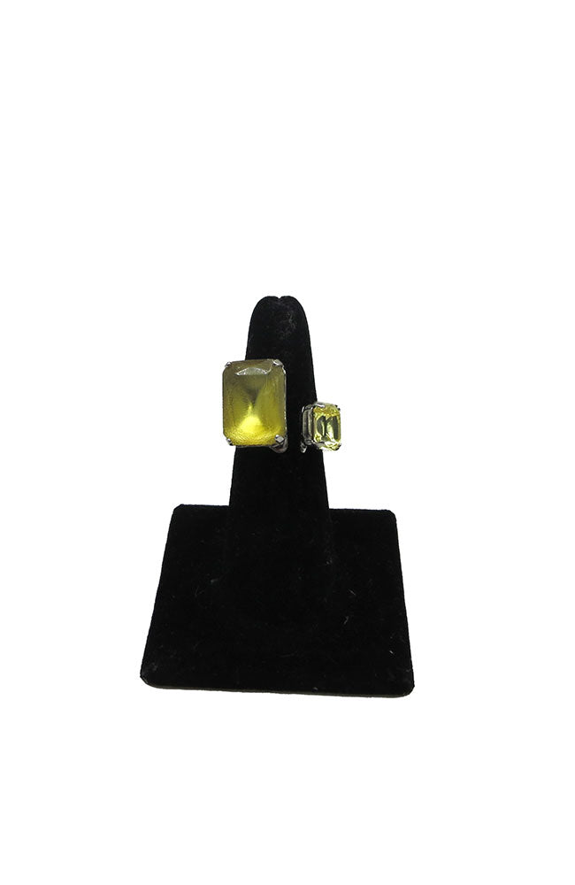 Yellow 2 Stone Ring