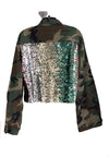 0045 Spumoni Green Camo Crop Lg Butterfly Patch