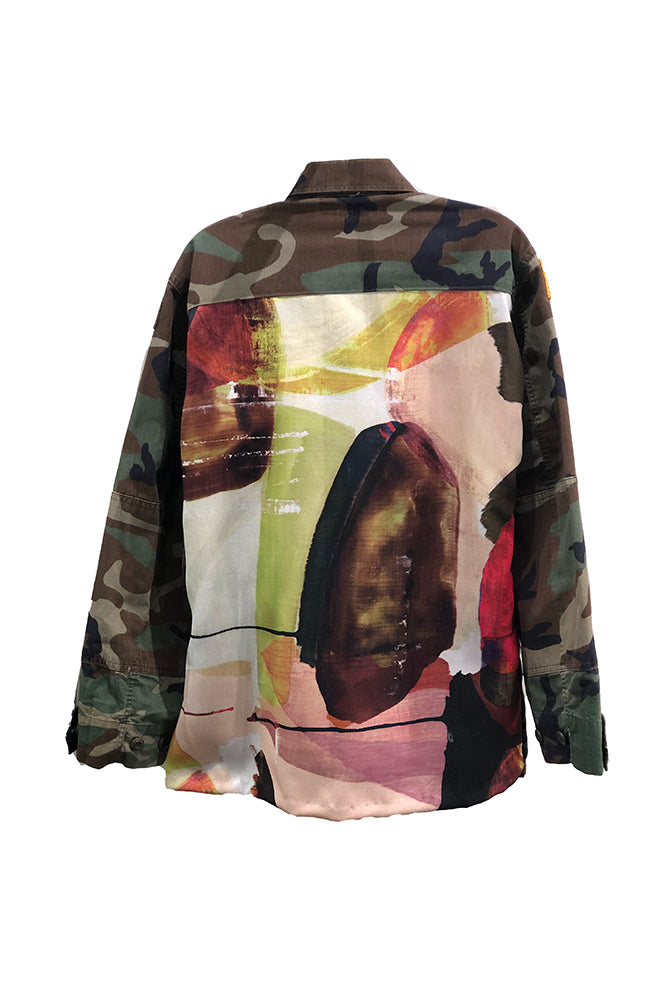 Camo Applique Jacket Abstract