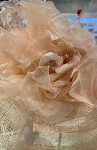 Pale Pink with Beads Hat