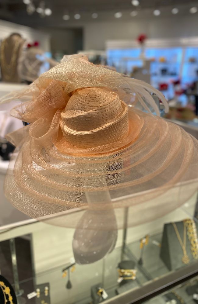 Pale Pink with Beads Hat