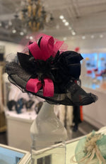 Black Pink Ribbon Hat