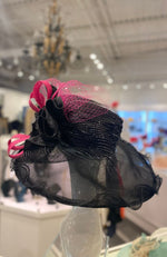 Black Pink Ribbon Hat