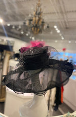 Black Pink Ribbon Hat