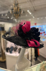Black Pink Ribbon Hat