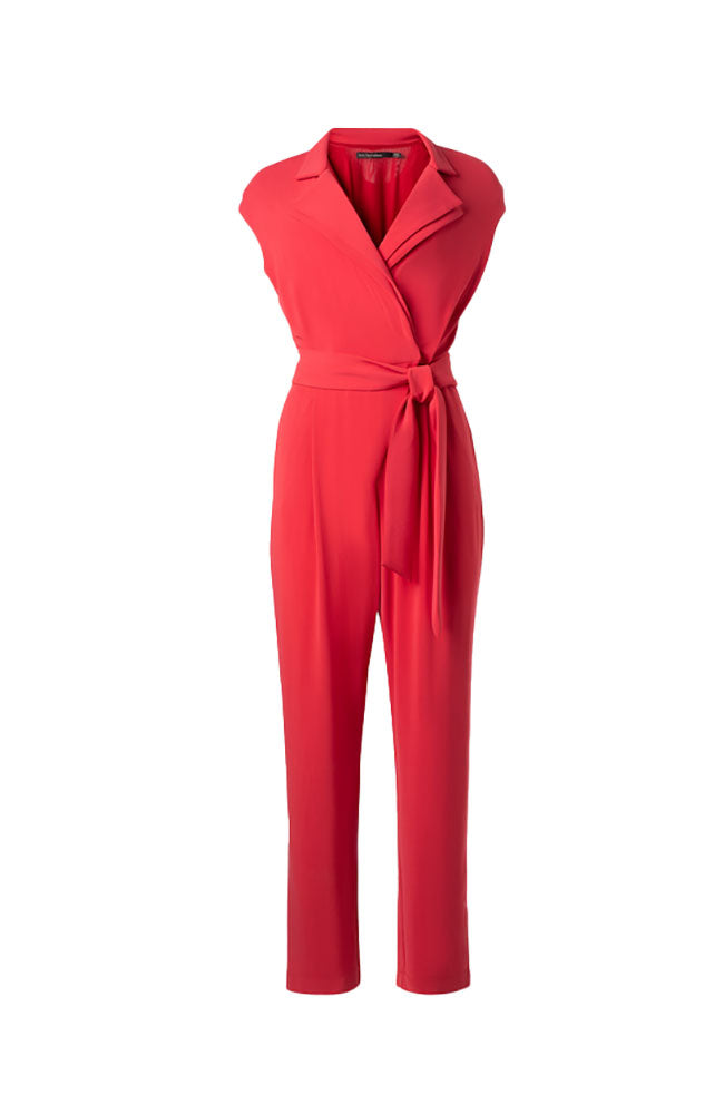 Cap Sleeve Jumpsuit Double Collar