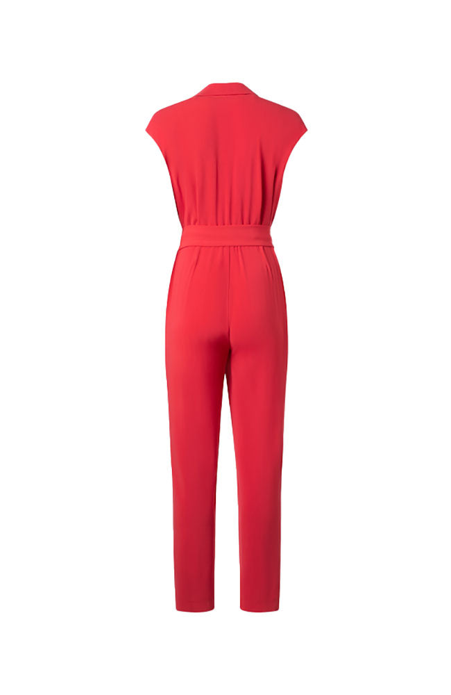 Cap Sleeve Jumpsuit Double Collar