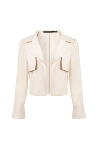 Crop Jacket with Storm Flap