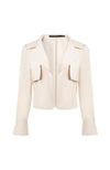 Crop Jacket with Storm Flap