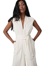 Cap Sleeve Wide Leg Jumpsuit