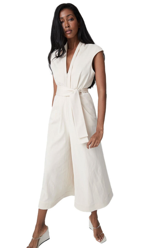 Cap Sleeve Wide Leg Jumpsuit