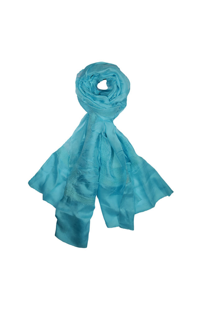 Winding Paths on Turquoise Scarf