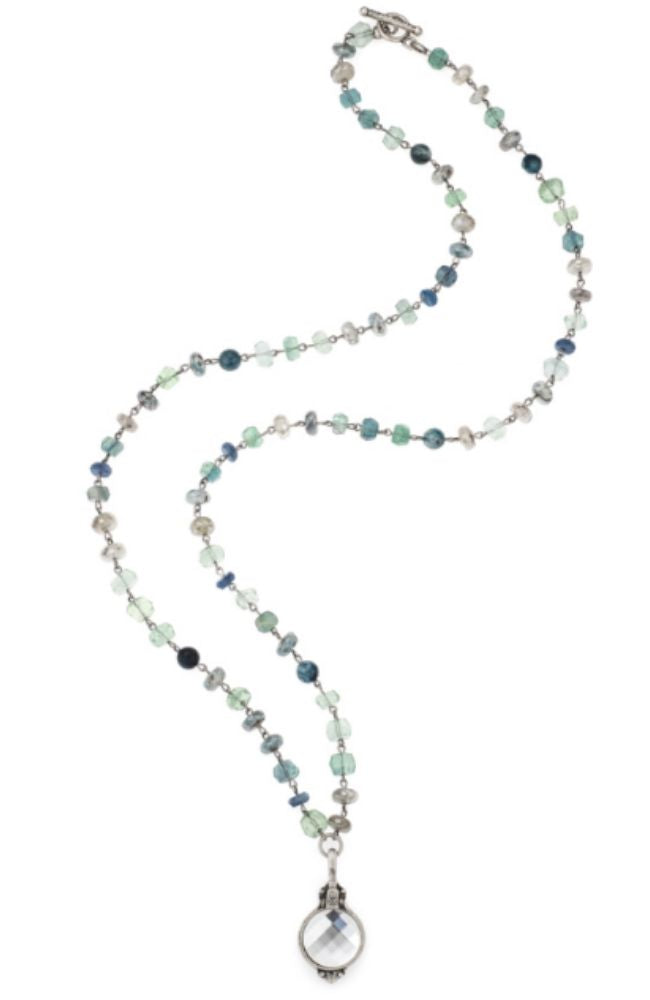 37" Azur Mix with Chessboard Cabochon