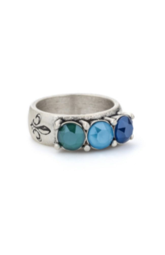 Triple Euro Azur Mix Ring Size 9