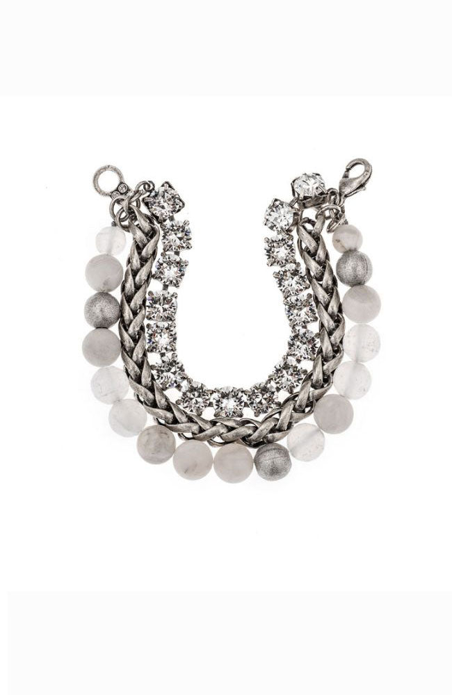 Triple Strand Linen Mix Bracelet