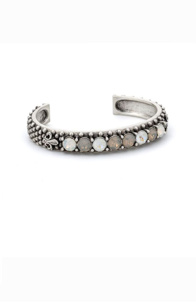 Linen Mix Fleur De Lis Bangle