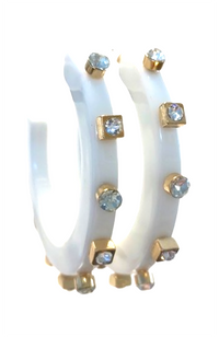 Lg City Girl Jewel Hoop