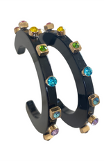 Lg City Girl Jewel Hoop