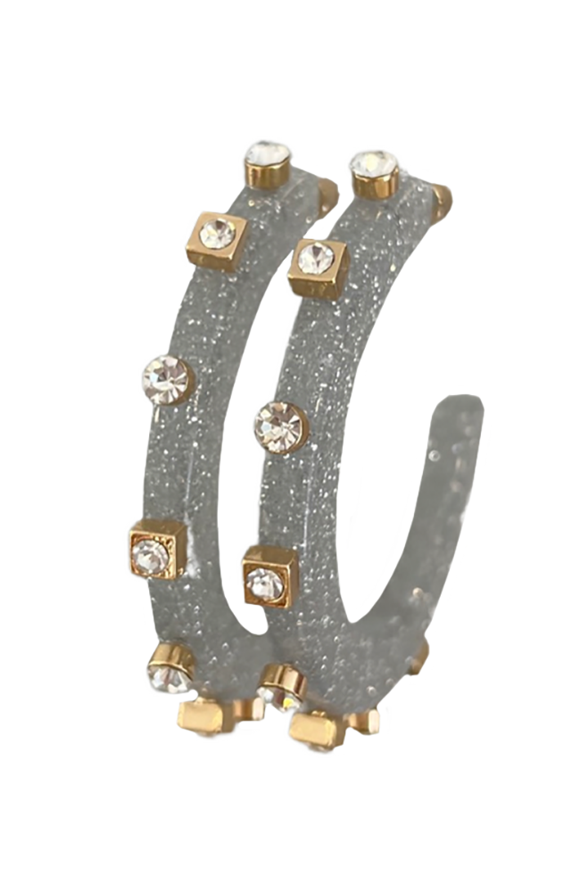 Lg City Girl Jewel Hoop