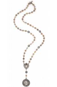 35" Sunrise Mix Bayonne Medallion Necklace
