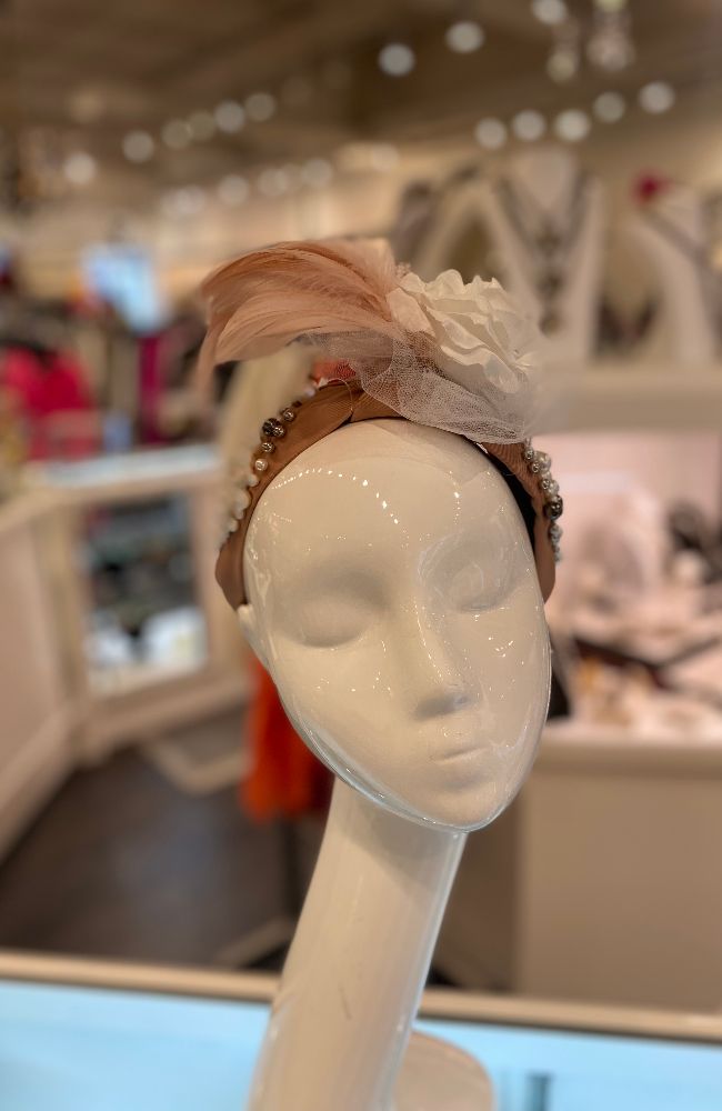 Fascinator Pearl Band Mauve