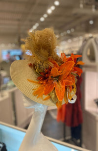 Fascinator Golden Orange