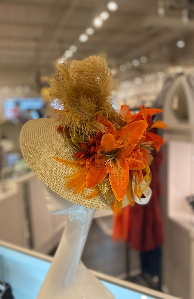 Fascinator Golden Orange