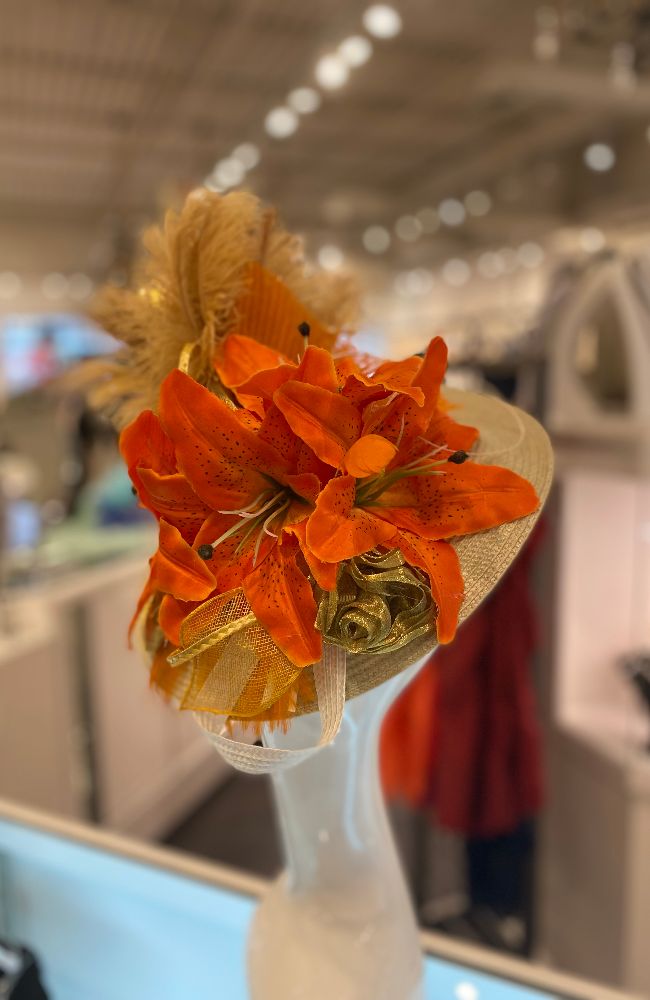 Fascinator Golden Orange