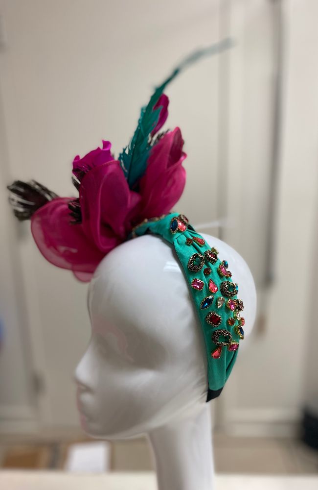 Fascinator Bejeweled Peacock