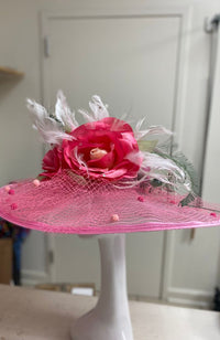 Hat Pink Dot Green Accent