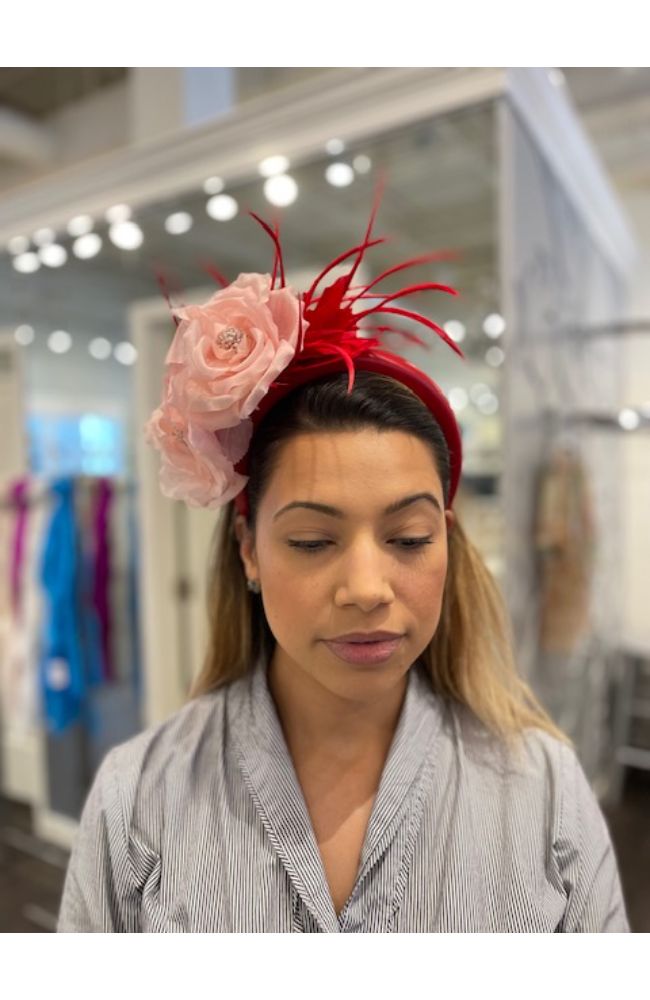 Alice Red Faux Leather Headband